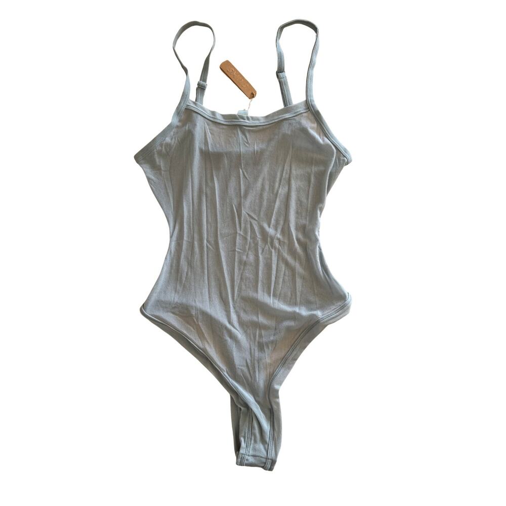 SKIMS Stretch Summer Mesh Cami Bodysuit Sky M NWT $78